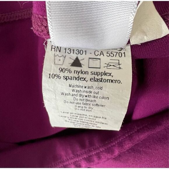 Zumba Cropped Purple Athletic Leggings With “Zumba” Design - Picture 6 of 6